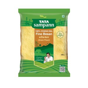 Tata Sampann 100% Chana Dal Fine Besan, Gram Flour, 500g