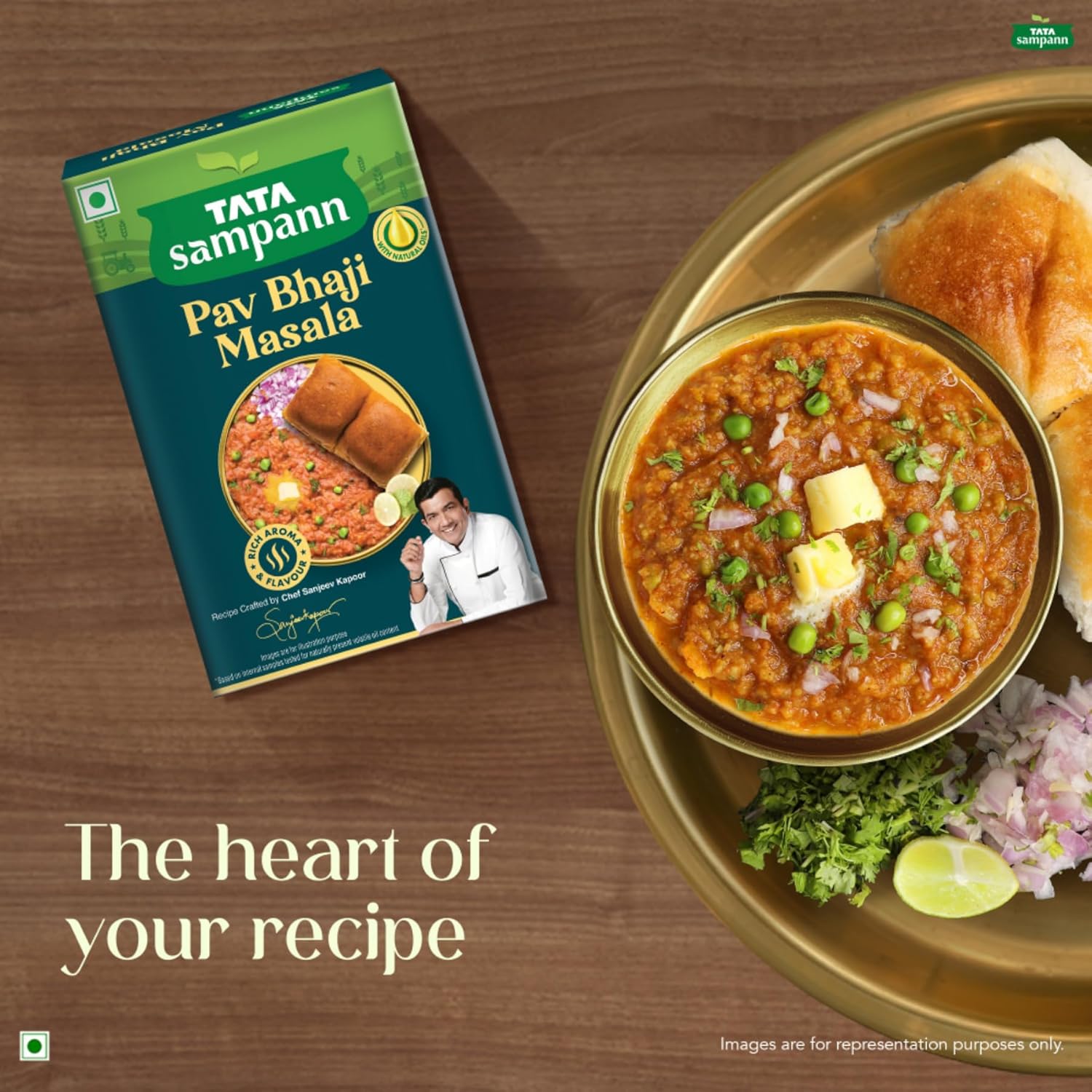Tata Sampann Pav Bhaji Masala with Natural Oils, 100g - Image 3