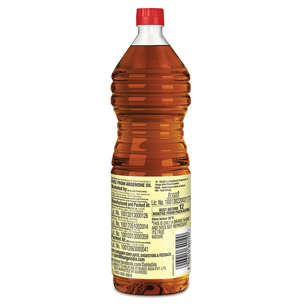 Dalda Kachi Ghani Mustard Oil -1 L (Pet Bottle) - Image 2