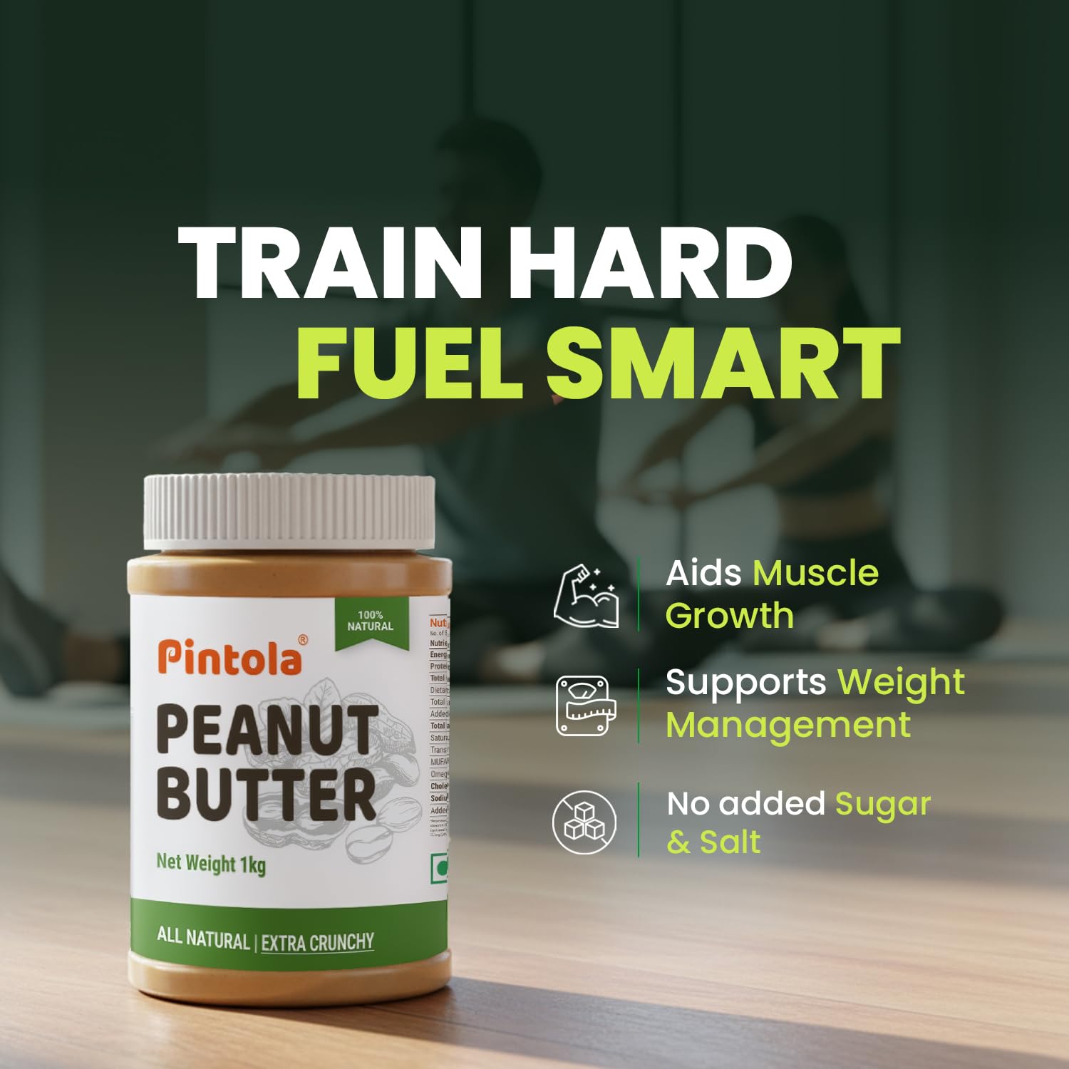 Pintola All Natural Peanut Butter Extra Crunchy 350g - Image 3