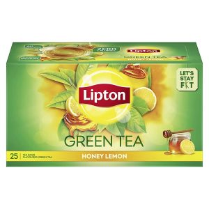 Lipton Honey Lemon Green Tea Bags, 25 Pieces