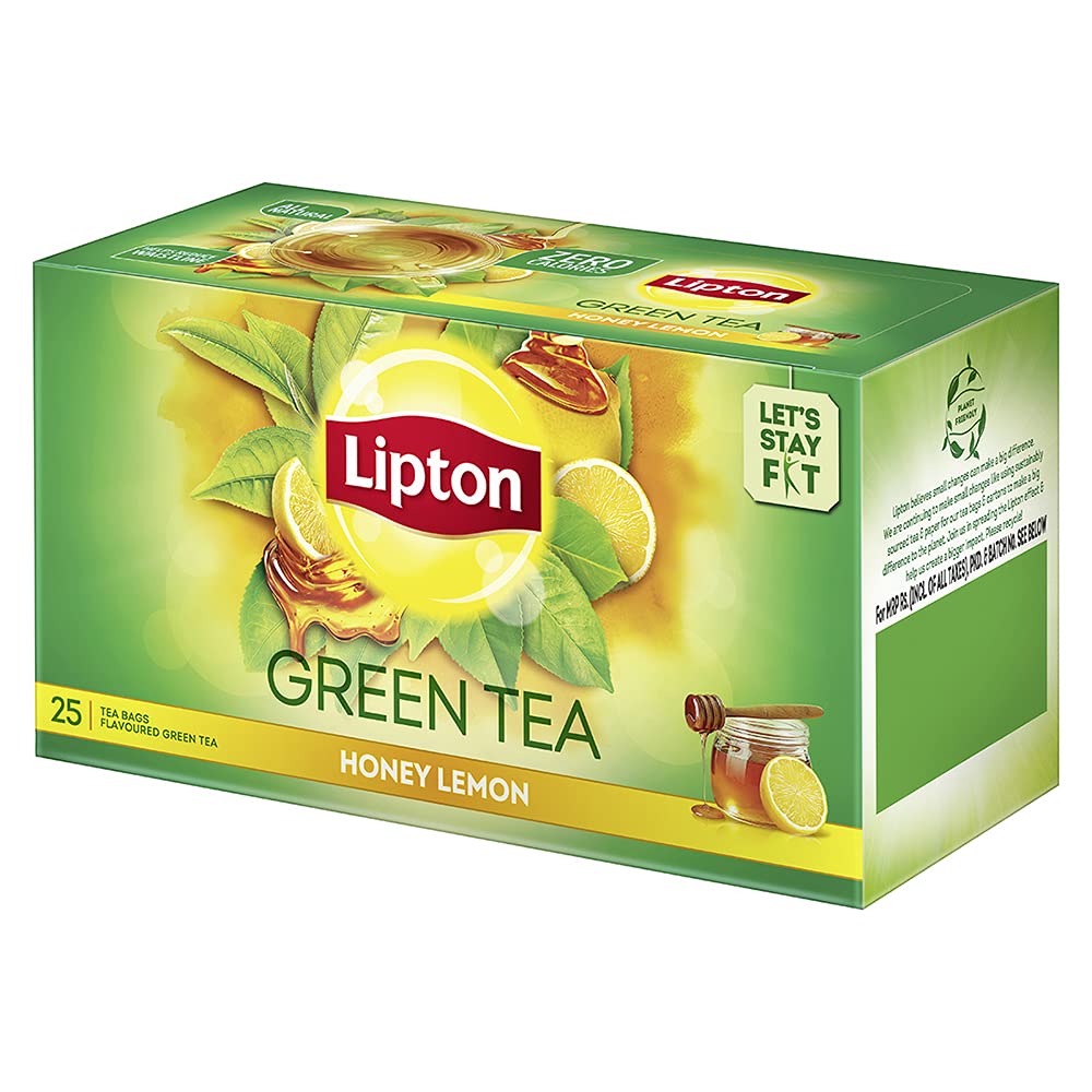 Lipton Honey Lemon Green Tea Bags, 25 Pieces - Image 2