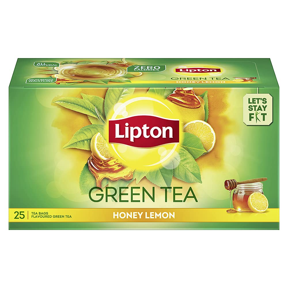 Lipton Honey Lemon Green Tea Bags, 25 Pieces