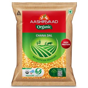 Aashirvaad Organic Chana Dal, 1 Kg, 100% Organic Chana Dal, Rich in Protein