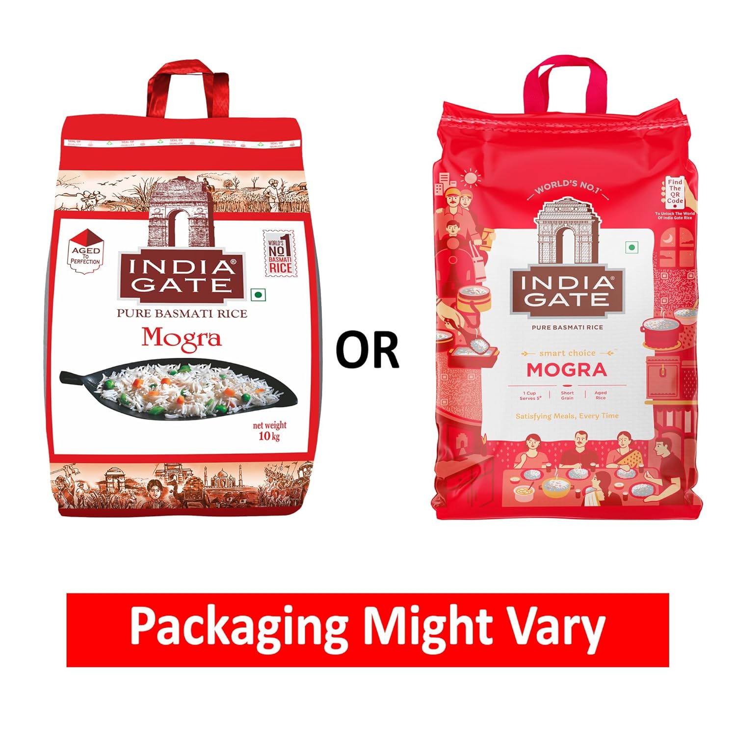 India Gate Basmati Rice Bag, Mogra, 10kg - Image 2