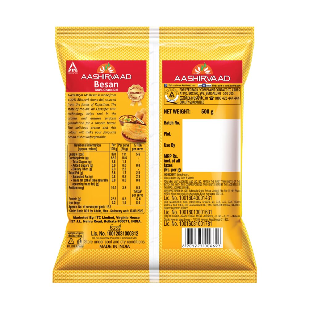Aashirvaad, Chana Dal Besan <br>Get 1 Pack Every Month for 6 Months @ 50% OFF - Image 2