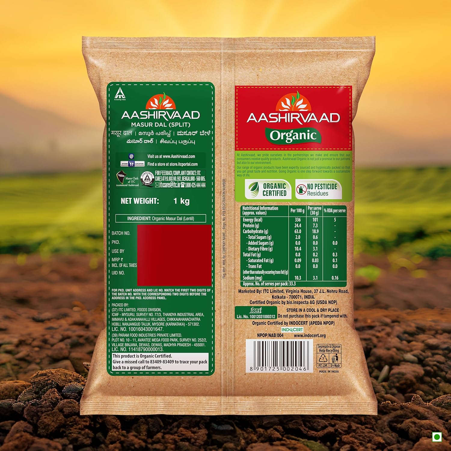 AASHIRVAAD Red Masoor Dal (Split) (500 g) - Image 3