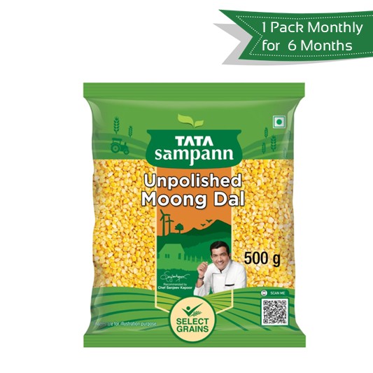 Tata Sampann Unpolished Moong Dal <br>Get 1 Pack Every Month for 6 Months @ 50% OFF
