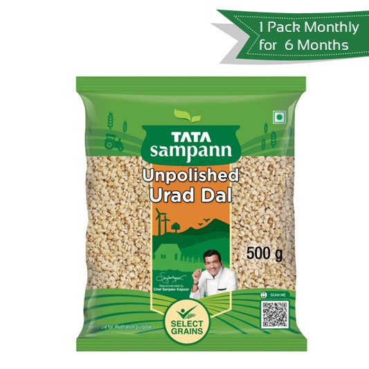 Tata Sampann Unpolished Urad Dal <br>Get 1 Pack Every Month for 6 Months @ 50% OFF