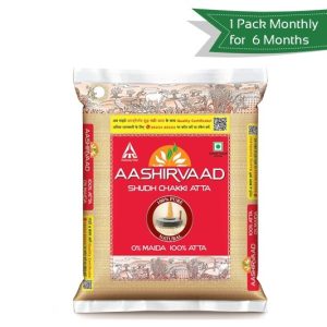 Aashirvaad Shudh Chakki Atta <br> Get 1 Pack Every Month for 6 Months @ 50% OFF