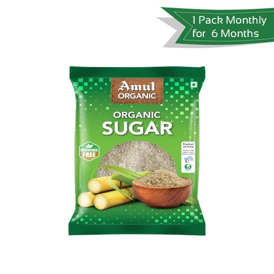 Amul Organic Sugar <br>Get 1 Pack Every Month for 6 Months @ 50% OFF