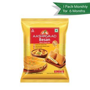 Aashirvaad, Chana Dal Besan <br>Get 1 Pack Every Month for 6 Months @ 50% OFF