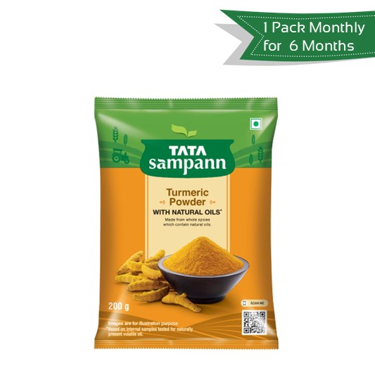 Tata Sampann Turmeric Powder <br>Get 1 Pack Every Month for 6 Months @ 50% OFF