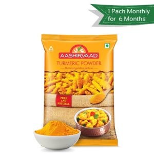 Aashirvaad Turmeric Powder   <br>Get 1 Pack Every Month for 6 Months @ 50% OFF