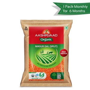 AASHIRVAAD Red Masoor Dal  <br>Get 1 Pack Every Month for 6 Months @ 50% OFF