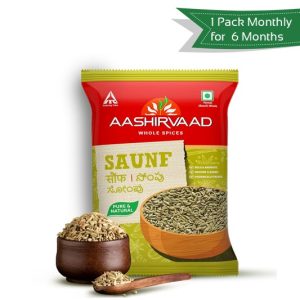 Aashirvaad Saunf <br>Get 1 Pack Every Month for 6 Months @ 50% OFF