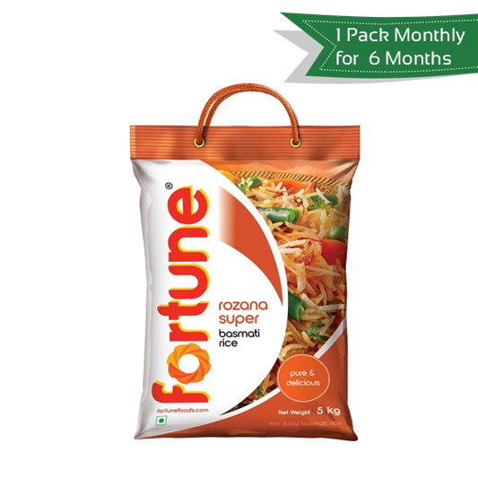Fortune Rozana Super Basmati Rice <br>Get 1 Pack Every Month for 6 Months @ 50% OFF