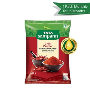 Tata Sampann Chilli/Lal Mirchi Powder <br>Get 1 Pack Every Month for 6 Months @ 50% OFF