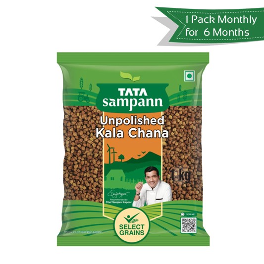 Tata unpolished kala chana <br>Get 1 Pack Every Month for 6 Months @ 50% OFF