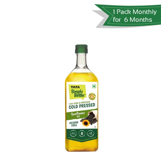 Tata  Sunflower Oil (Get 1 Pack Every Month for 6 Months @ 50% OFF)